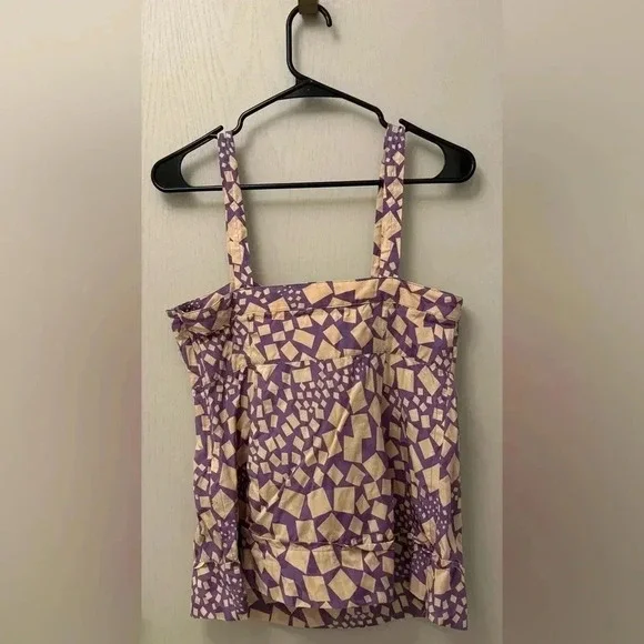 Marc by Marc jacobs silk blouse geometric print pattern tank great condition - Picture 6 of 8